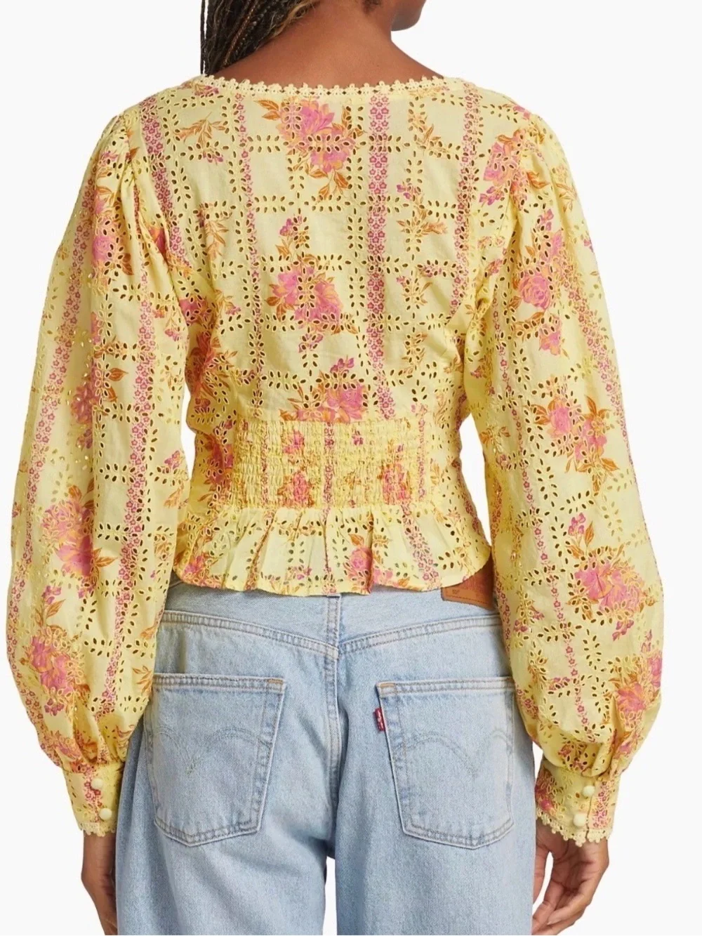 Free People Blossom Eyelet Top